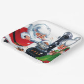 Retro Weihnachtsfeier Weihnachten Frau Claus Pappteller (Gewinkelt)