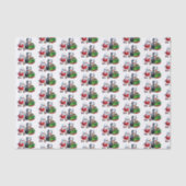 Retro Weihnachtsfeier Weihnachten Frau Claus  Seidenpapier (Vorderseite)