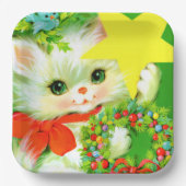 Retro-Weihnachtsfeier Weihnachtsfeier Pappteller (Vorderseite)