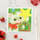 Retro-Weihnachtsfeier Weihnachtsfeier Serviette (Beispiel)