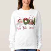 Retro Weihnachtsfeiertag, Cool Frohe Weihnachtsges Sweatshirt (Vorderseite)