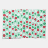 Retro Weihnachtsfeiertag Dots Küchenhandtuchgesche Geschirrtuch (Horizontal)