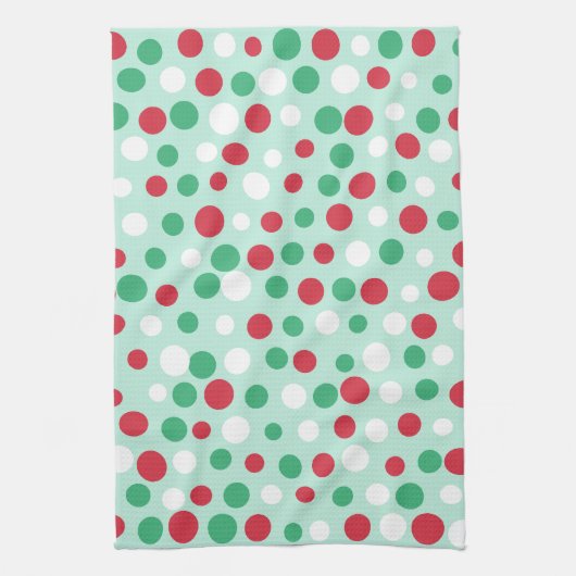 Retro Weihnachtsfeiertag Dots Küchenhandtuchgesche Geschirrtuch (Vertikal)