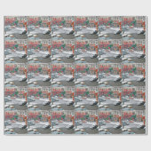 Retro Weihnachtsfeiertag Geschenkpapier (Flach)