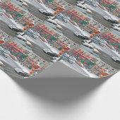 Retro Weihnachtsfeiertag Geschenkpapier (Ecke)