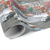 Retro Weihnachtsfeiertag Geschenkpapier (Rolleneckpunkt)