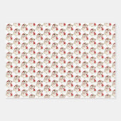 Retro-Weihnachtsfeiertag Geschenkpapier Set (Vorderseite 2)