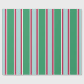 Retro Weihnachtsfeiertag Grünes Rotes Umschlagpapi Geschenkpapier (Flach)