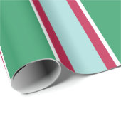 Retro Weihnachtsfeiertag Grünes Rotes Umschlagpapi Geschenkpapier (Rolleneckpunkt)