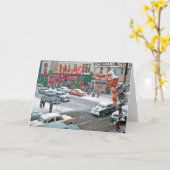 Retro Weihnachtsfeiertag Karte (Gelbe Blume)