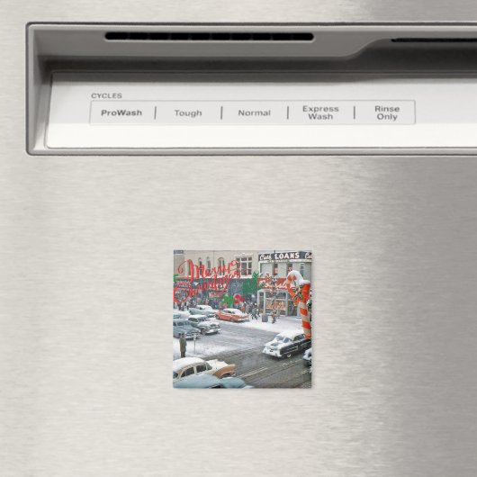 Retro Weihnachtsfeiertag Magnet (In Situ (Geschirrspüler))