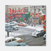 Retro Weihnachtsfeiertag Magnet (Vorne)