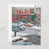 Retro Weihnachtsfeiertag Postkarte (Vorne/Hinten)