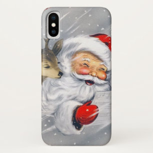 Retro Weihnachtsfeiertag Santa Rentier Case-Mate iPhone Hülle