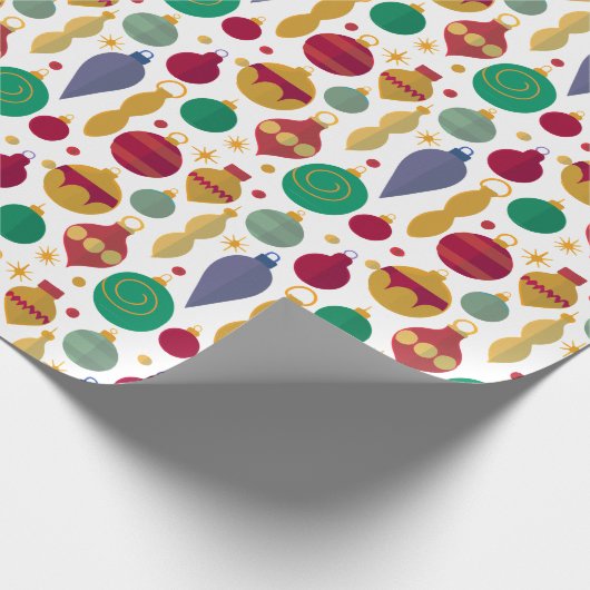 Retro Weihnachtsfeiertage Geschenkpapier (Ecke)