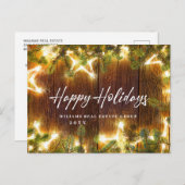 Retro Weihnachtsfeiertage Unternehmensgrüßen Postkarte (Vorne/Hinten)