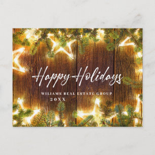 Retro Weihnachtsfeiertage Unternehmensgrüßen Postkarte