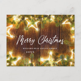 Retro Weihnachtsfeiertage Unternehmensgrüßen Postkarte