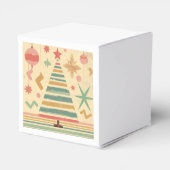 Retro-Weihnachtsfeiertagsdesign Geschenkschachtel (Rückseite)