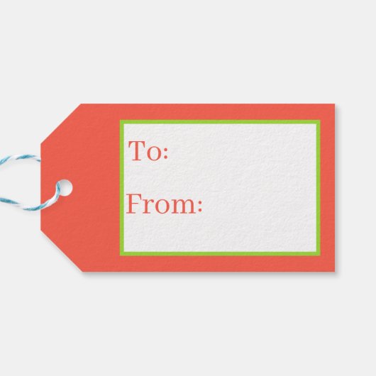 Retro-Weihnachtsfest Geschenkanhänger (Rückseite Horizontal)