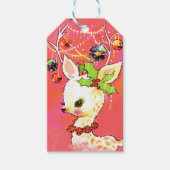 Retro-Weihnachtsfest Geschenkanhänger (Vorderseite)