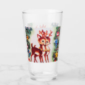 Retro-Weihnachtsfest Glas (Rückseite)