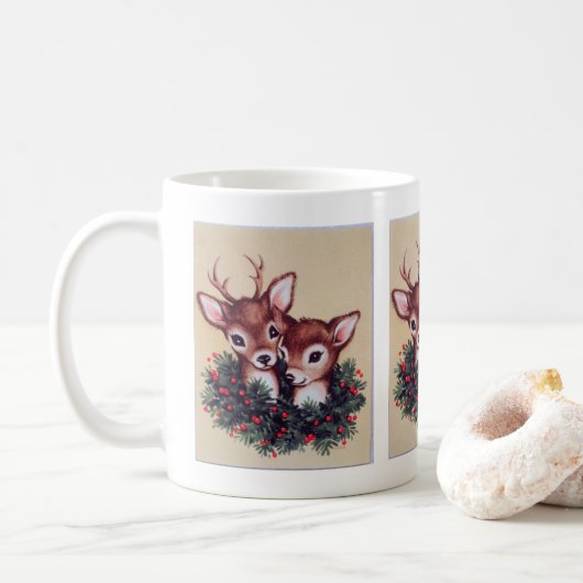 Retro-Weihnachtsfest Kaffeetasse (Mit Donut)