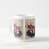Retro-Weihnachtsfest Kaffeetasse (Vorderseite Links)