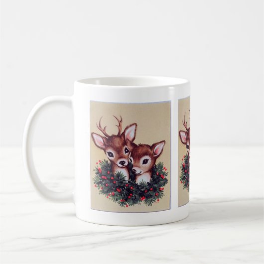 Retro-Weihnachtsfest Kaffeetasse (Links)