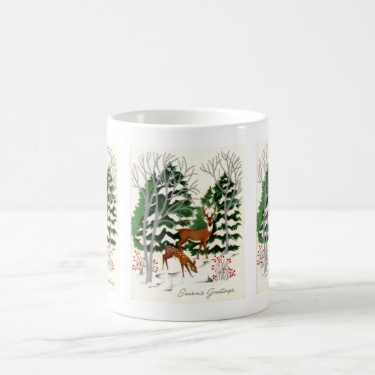 Retro-Weihnachtsfest Kaffeetasse (Mittel)