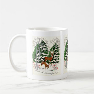 Retro-Weihnachtsfest Kaffeetasse