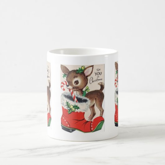Retro-Weihnachtsfest Kaffeetasse (Mittel)