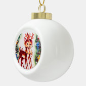 Retro-Weihnachtsfest Keramik Kugel-Ornament (Rechts)