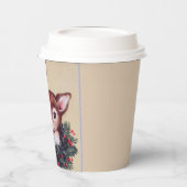 Retro-Weihnachtsfest  Pappbecher (Links)