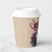 Retro-Weihnachtsfest  Pappbecher (Rechts)