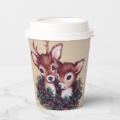 Retro-Weihnachtsfest  Pappbecher (Vorderseite)