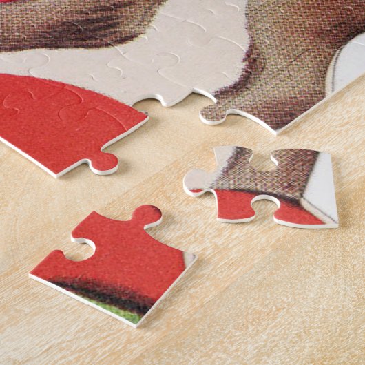 Retro-Weihnachtsfest Puzzle (Seite)