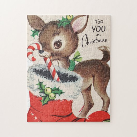 Retro-Weihnachtsfest Puzzle (Vertikal)