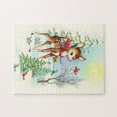 Retro-Weihnachtsfest Puzzle (Horizontal)