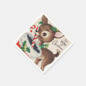 Retro-Weihnachtsfest Serviette (Ecke)