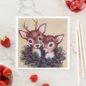 Retro-Weihnachtsfest Serviette (Beispiel)