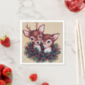 Retro-Weihnachtsfest Serviette (Beispiel)