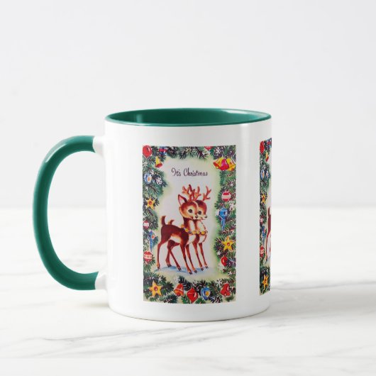 Retro-Weihnachtsfest Tasse (Links)