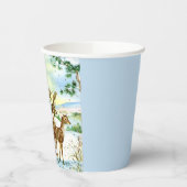 Retro-Weihnachtsfest Winterhirsche Party Pappbecher (Links)
