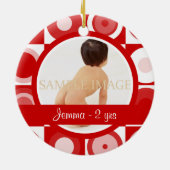 Retro WeihnachtsFoto personifizieren Keramikornament (Hinten)