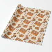 Retro-Weihnachtsfreude Geschenkpapier (Ungerollt)