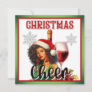 Retro-Weihnachtsfreude Pinup Feiertagskarte
