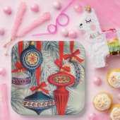 Retro Weihnachtsgebäck Pappteller (Party)