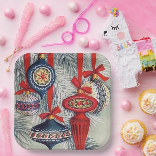 Retro Weihnachtsgebäck Pappteller (Party)