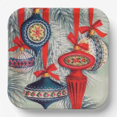 Retro Weihnachtsgebäck Pappteller (Vorderseite)